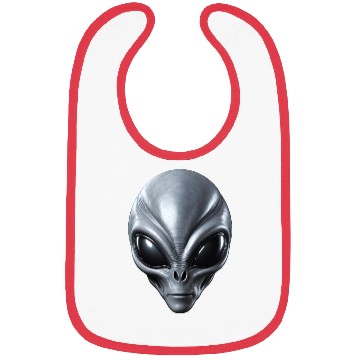 Discover Real Grey Alien Extraterrestrial Face Bibs