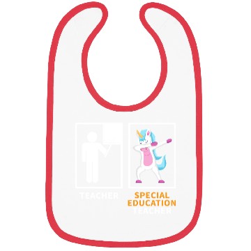 Discover Special education teacher dabbing unicorn Bibs