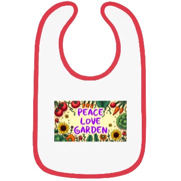 Discover Peace, Love, Garden Bibs