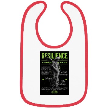 Discover Resilience Angel – Neon Motivational Art Bibs