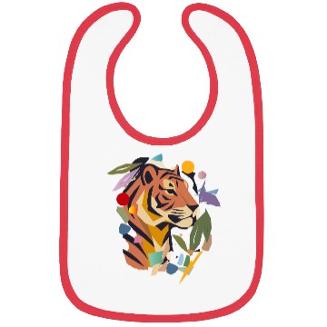 Discover Abstract Tiger in an Artistic Style Bibs