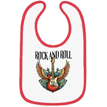 Discover Vintage Retro 80s Rock Roll Music Guitar Wing Bibs