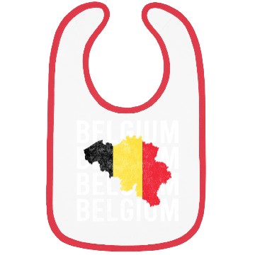 Discover Belgium Flag Map Vintage Look Bibs