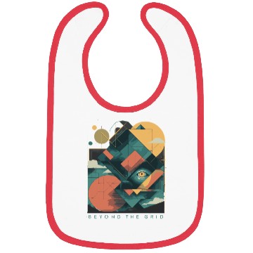 Discover Beyond the Grid Abstract Bibs