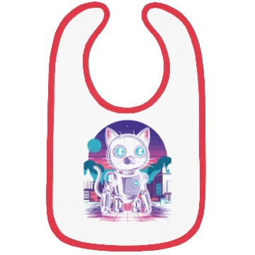 Discover Funny Robotics Engineer Design with Robot Cat for Bibs