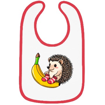 Discover Hedgehog on a Banana Bibs