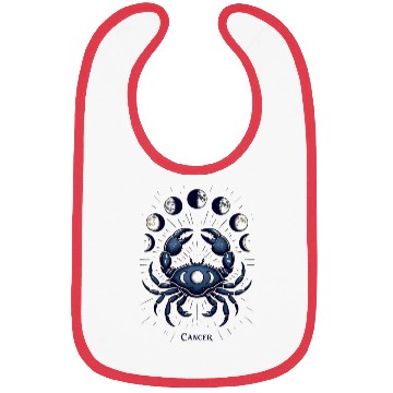 Discover Zodiac Card Cancer Bibs
