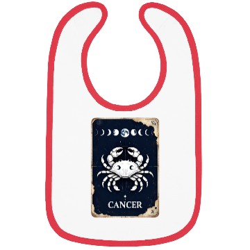 Discover Zodiac Card Cancer Bibs