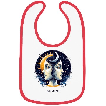 Discover Zodiac Card Gemini Bibs