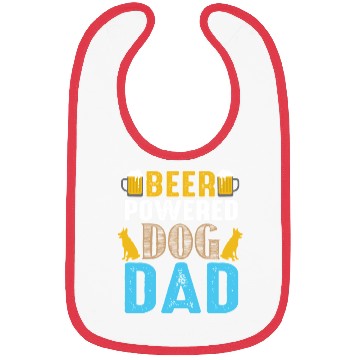 Discover BEER Powered Dog DAD Bibs