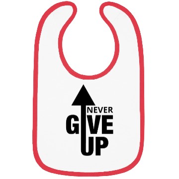 Discover Never Give Up Motivational Arrow Design Bibs