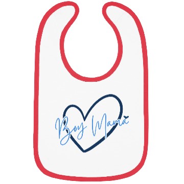 Discover Boy Mama Blue Hearts – Sweet Modern Mom Design Bibs