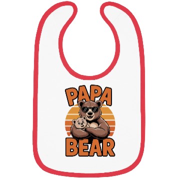 Discover Papa Bear with Cool Sunglasses and Cute Cub Bibs