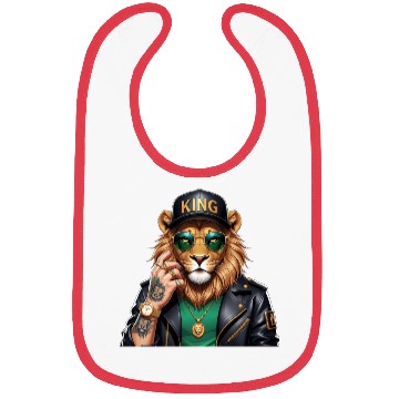 Discover Swag King Lion – Cool Vector Animal Portrait Bibs