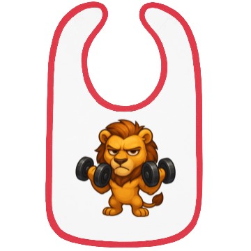 Discover Grumpy lion fitness dumbbell biceps workout Bibs