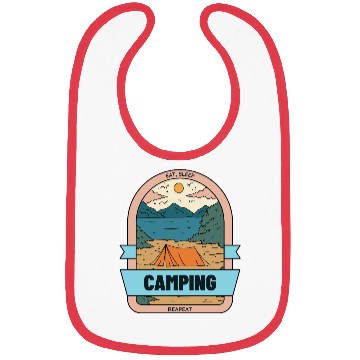 Discover Eat Sleep CAMPING Repeat – Retro Bibs