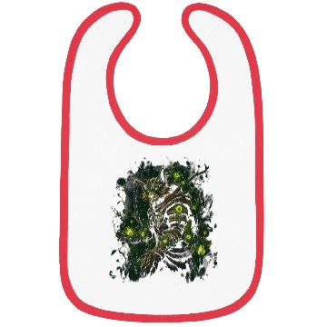 Discover Natural Magician Wolf In Bright Forest Magic Bibs