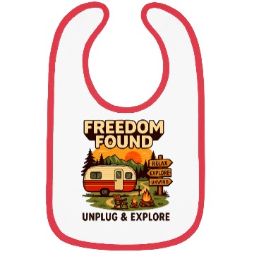 Discover Freedom Found Vintage Camper Adventure Bibs