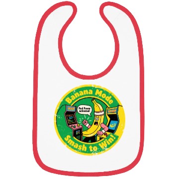 Discover Funny Banana Gamer Smash to Win Banana Mode Bibs