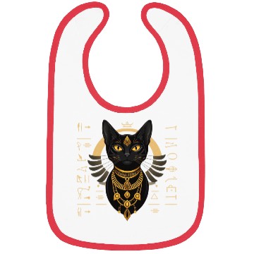 Discover Elegant black Egyptian cat Bastet Bibs