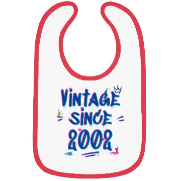 Discover Vintage Since 2002 Graffiti Glitch 23rd Birthday Bibs