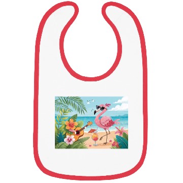 Discover Tropical flamingo party Bibs