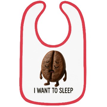 Discover Sleepy Coffee Bean Funny Design Bibs