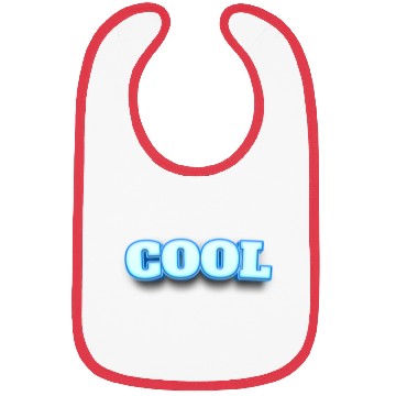 Discover COOL Ice Blue Bold Text Bibs