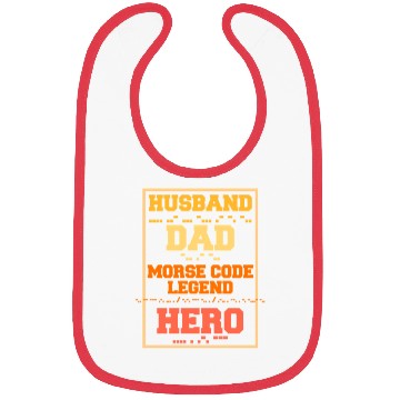 Discover Husband Dad Morse Code Legend Bibs