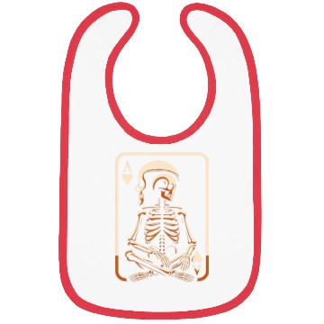 Discover Skeleton Ace Playing Card Bibs