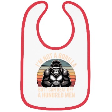 Discover Funny Gorilla Strength Vintage Sunset Bibs