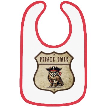 Discover Pirates Owl Design Bibs