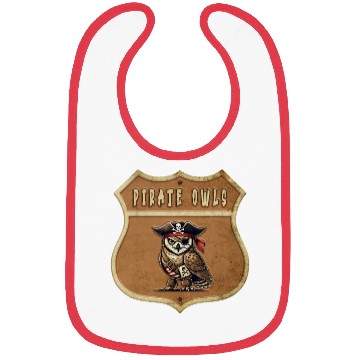 Discover Pirates Owl Design Bibs