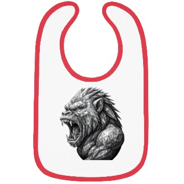 Discover Fierce Geometric angry monkey Bibs