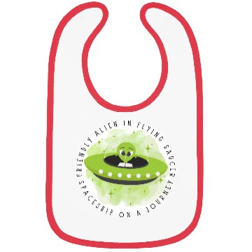 Discover Friendly Space Alien Trip Bibs