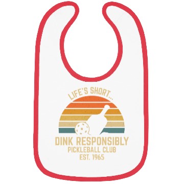 Discover DINK RESPONSIBLY – Funny Retro Pickleball Bibs