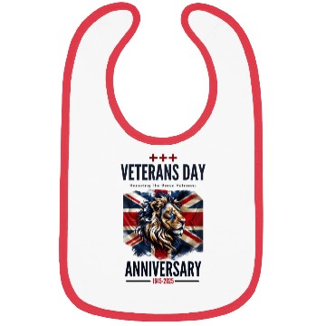 Discover Patriotic British Veterans Lion Tribute Bibs