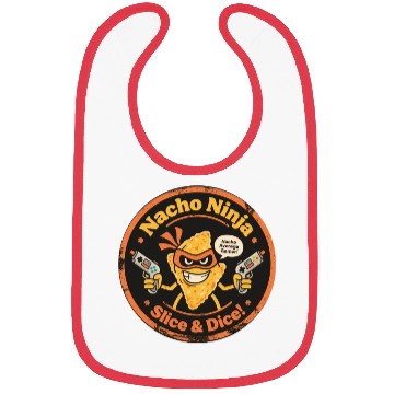Discover Vintage Style Nacho Chip with Light Guns Gamer Bibs