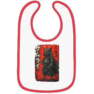 Discover Anime Cat Samurai Bibs