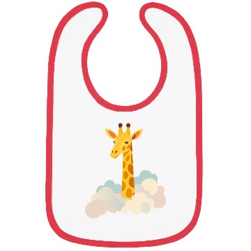 Discover Gentle Giraffe Above the Clouds – Dreamy Motif Bibs
