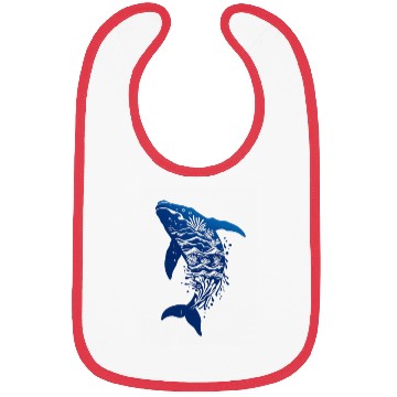 Discover Ocean Whale Nature Art Bibs
