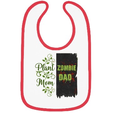 Discover Plant Mom Zombie Dad Couple Design Bibs