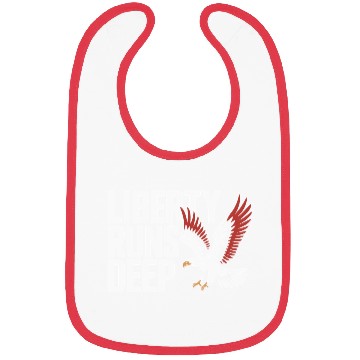 Discover Bold Liberty Runs Deep Eagle Bibs