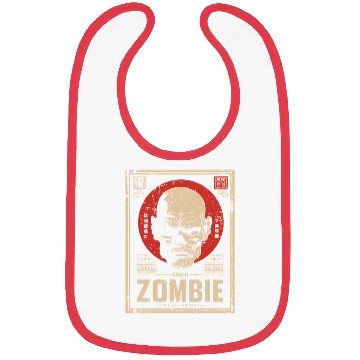 Discover Zombie - Woodblock Print Bibs