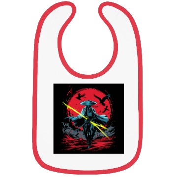 Discover Epic Warrior in Red Moonlight with Lightning Bibs
