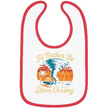 Discover I'd Rather Be Storm Chasing Weather Meteorologist Bibs