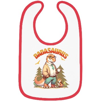 Discover Dadasaurus Father's Day Dad Dinosaur Bibs