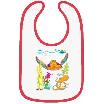 Discover Cute Hawksbill Sea Turtle Bibs