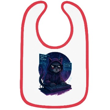 Discover Cyberpunk Cat Hacker Bibs