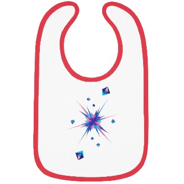 Discover Vibrant Geometric Explosion in Neon Colors Bibs